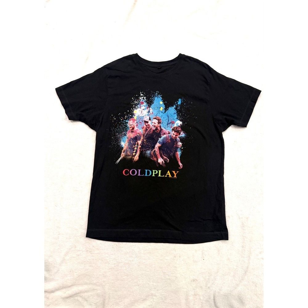 Coldplay A Head Full Of Dreams World Tour 2017 T-Shirt Mens Large Black Concert